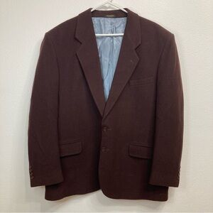 Vintage Christian Aujard Cashmere Blend Men’s Blazer, Brown, Purple, Size 46R